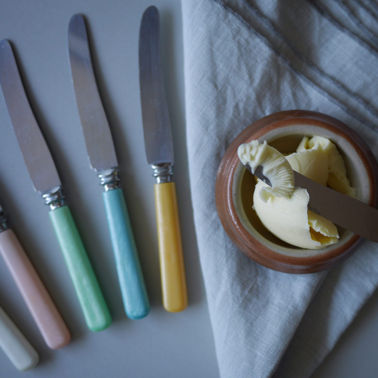 Pastel Smørknive, 6 stk.