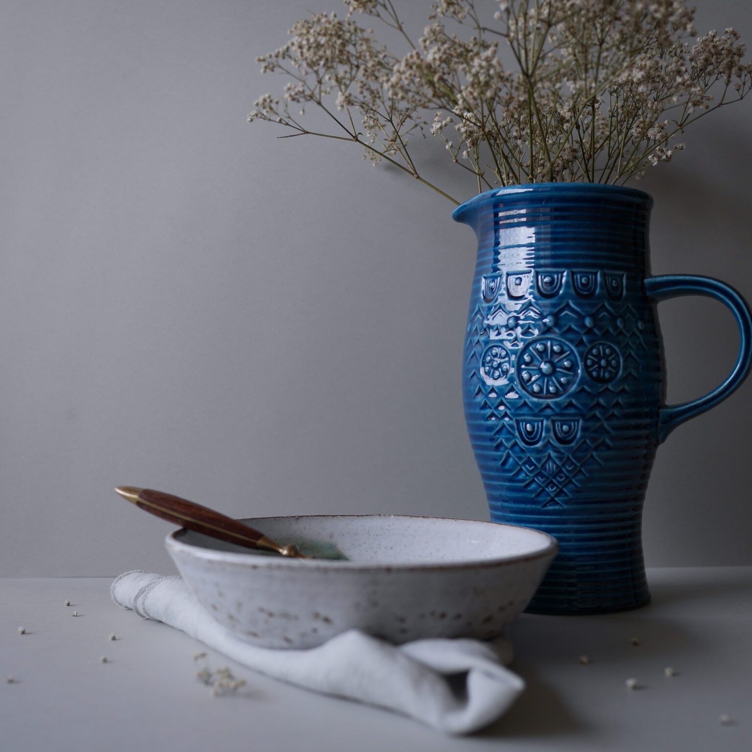 Keramikskål med blomster 3