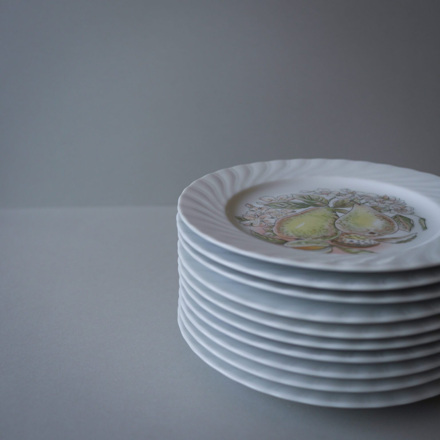 Frugttallerkner med swirl, 10 stk. 1