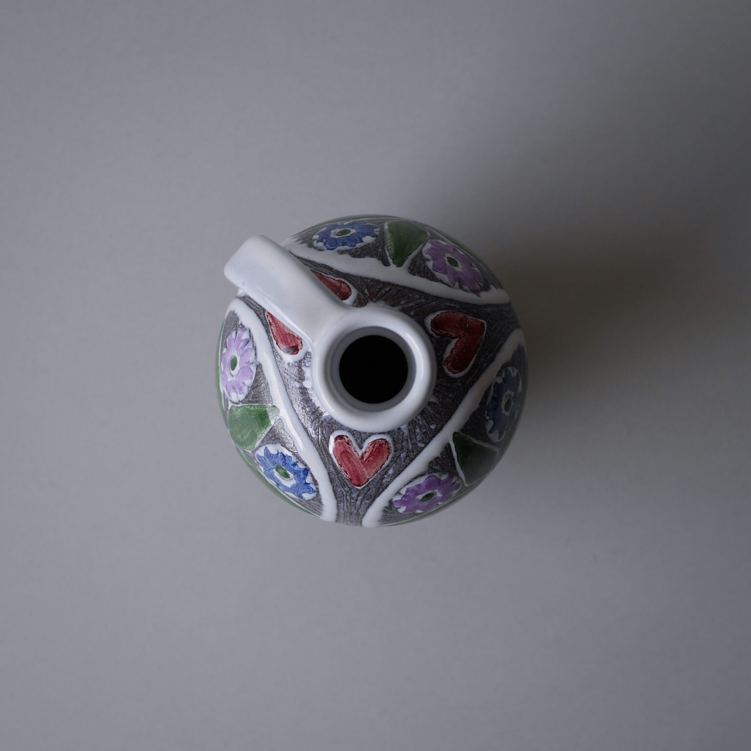 Multifarvet Kandevase fra Laholm Keramik 5