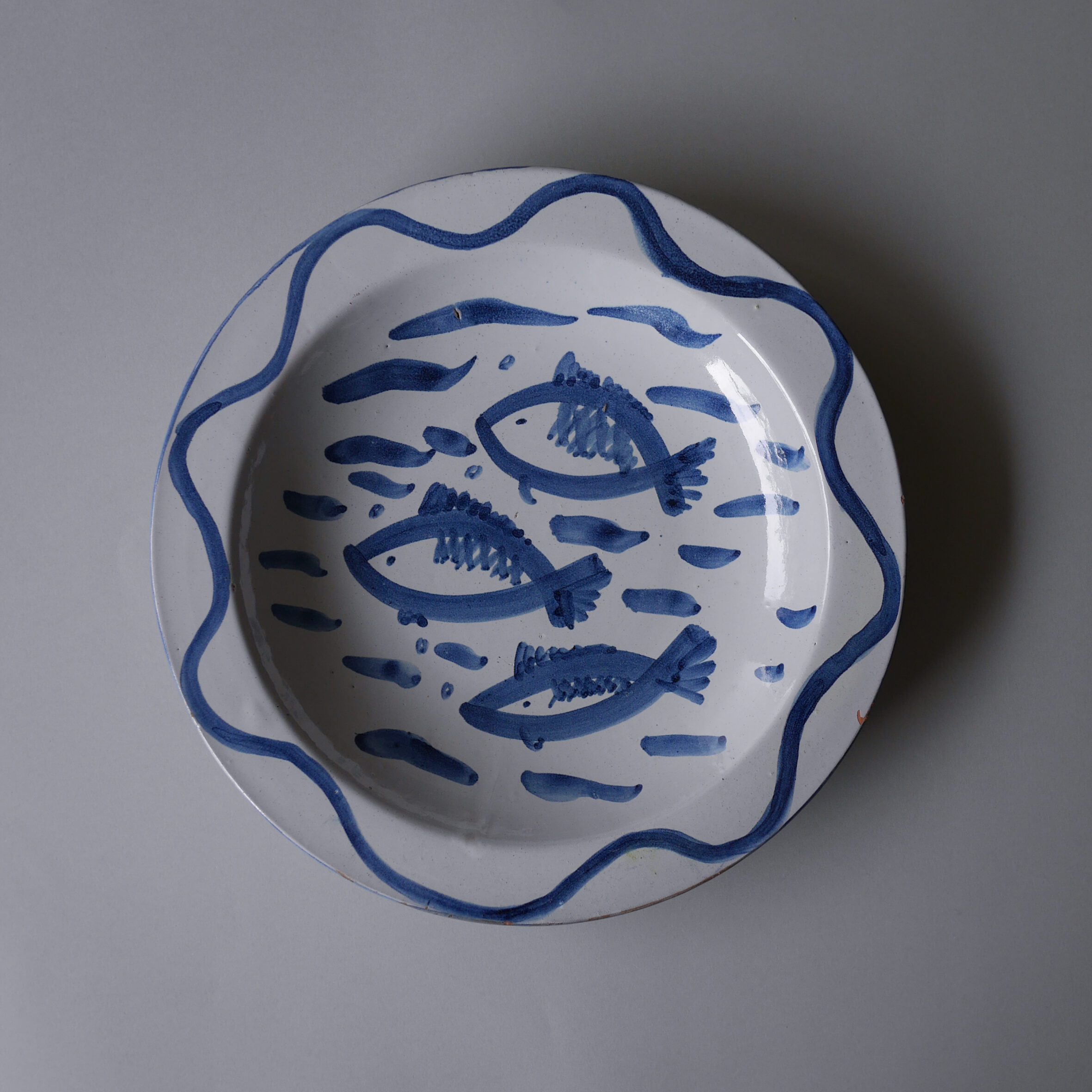 Stort Keramikfad med Fisk 2