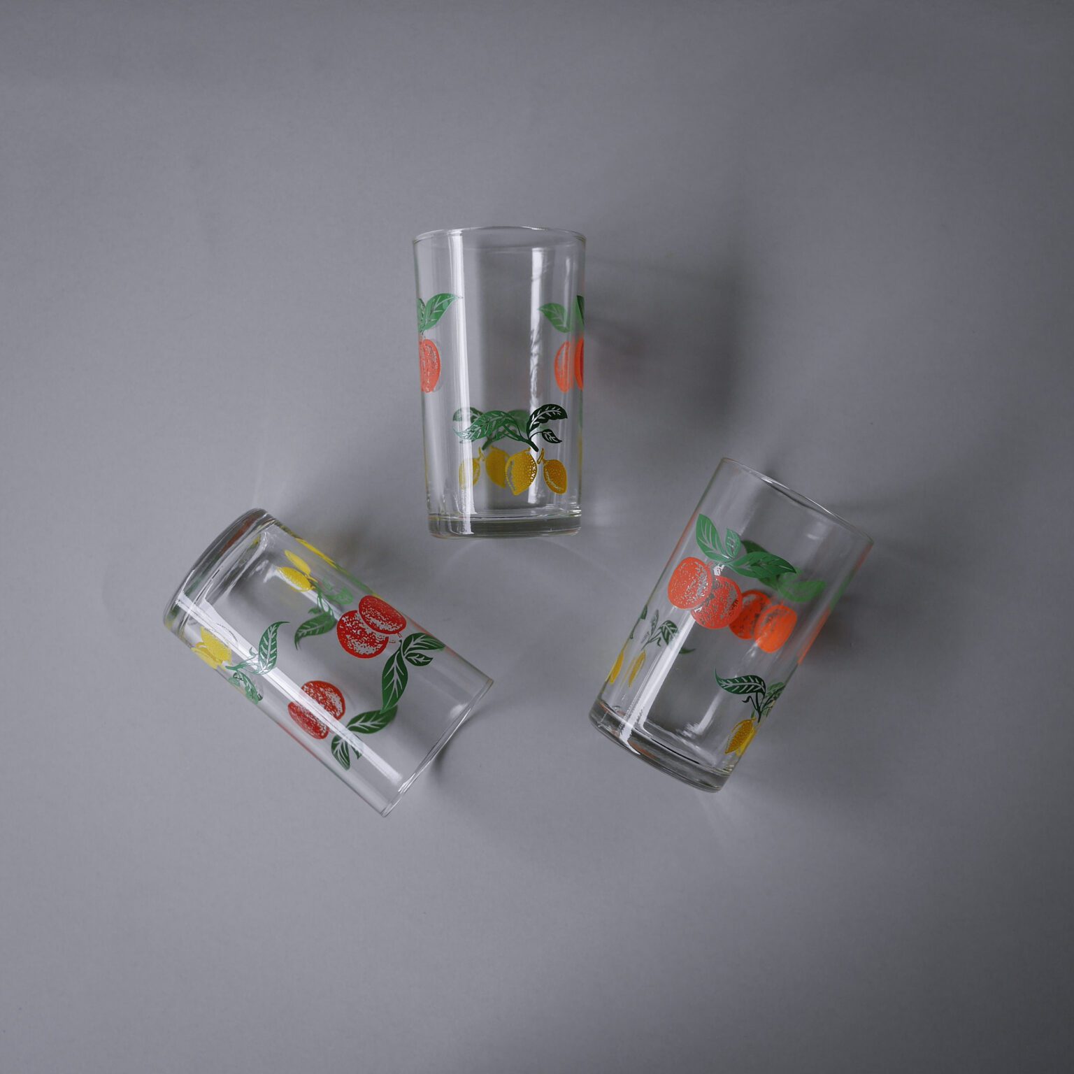 Vandglas med Frugter, 3 stk. 3