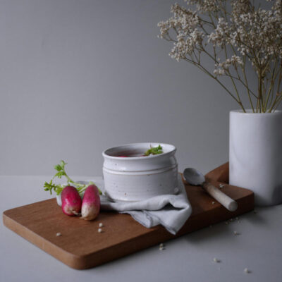 Lille Hvid Keramikskål