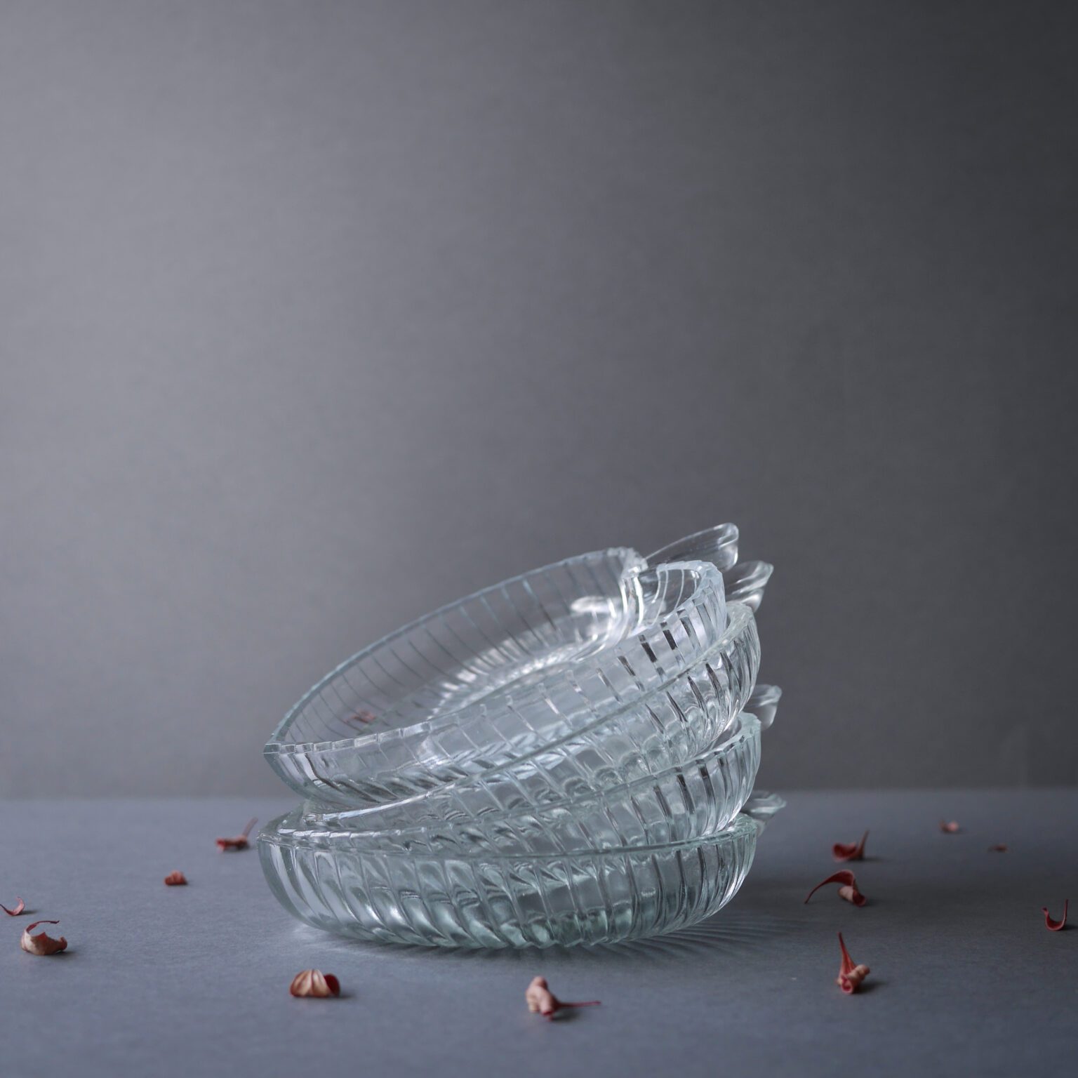 Vintage Glas Asietter, 4 stk.