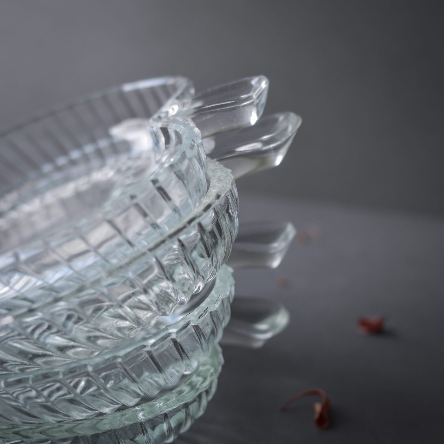 Vintage Glas Asietter, 4 stk.