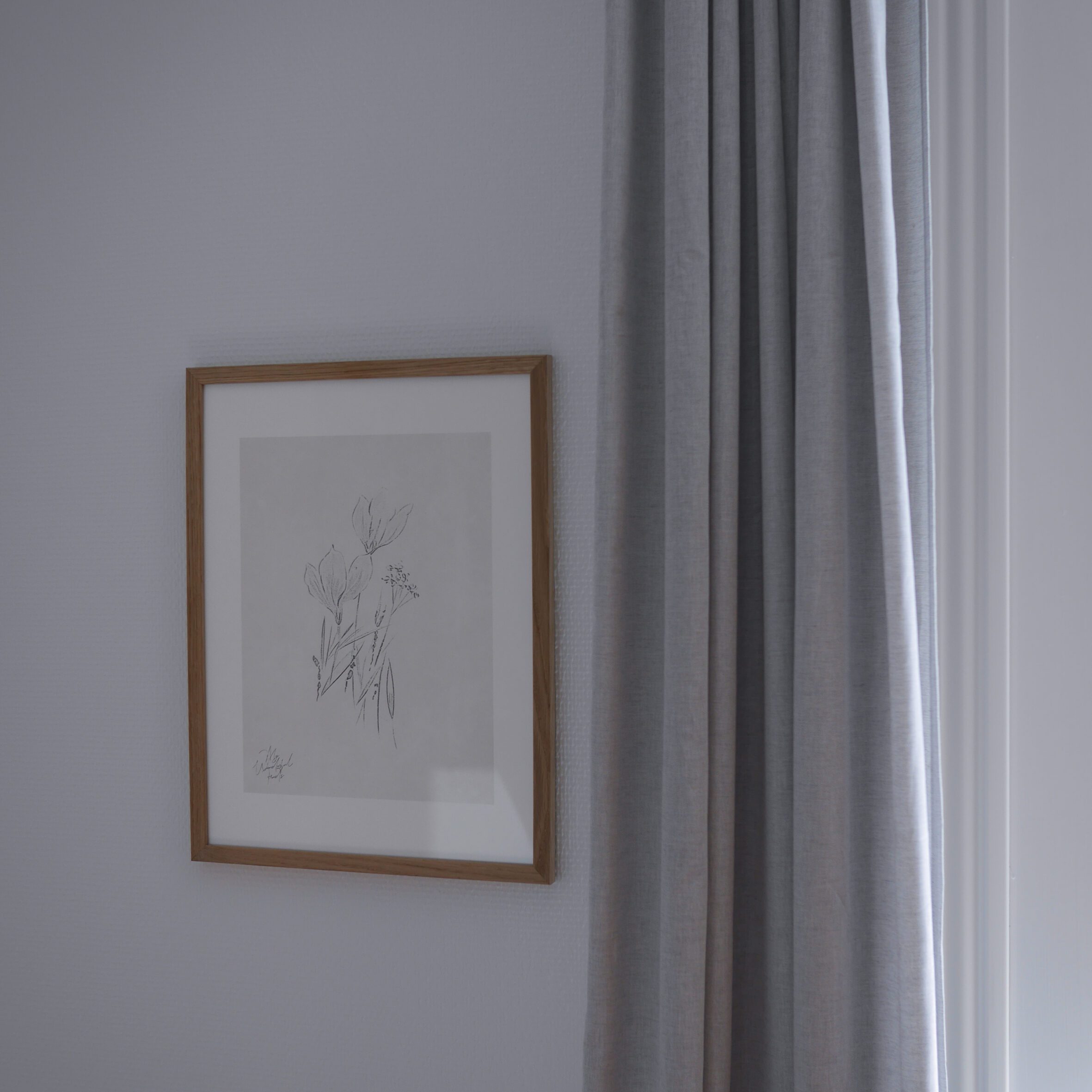 Plakat 30x40 Stregtegning af Blomstereng 1