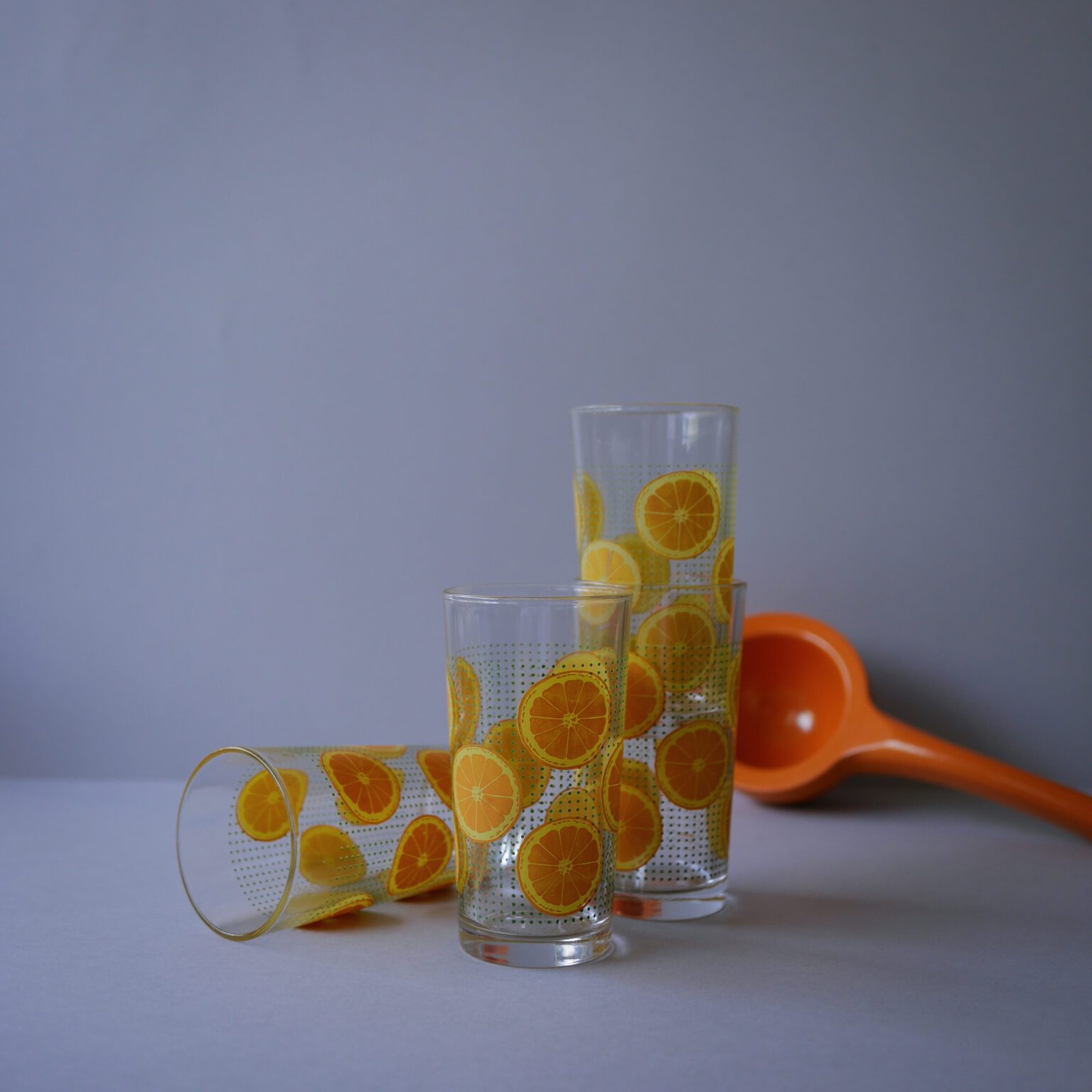 Vandglas med Frugter, 4 stk. 1