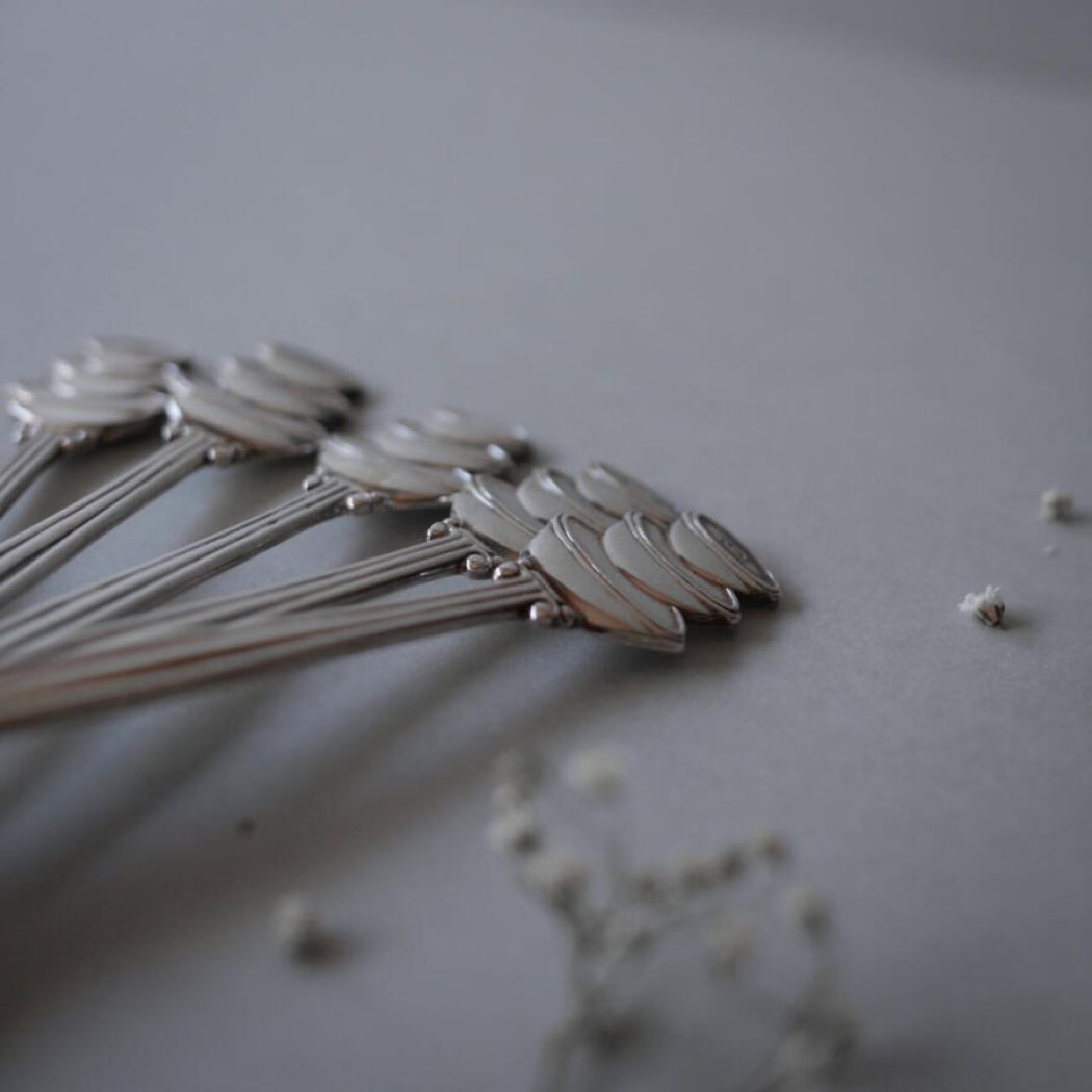 Små Sølv Teskeer, 5 stk. 2