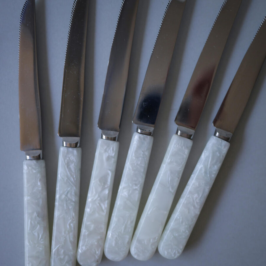 Små Knive med Perlemorsskafter, 6 stk. 3