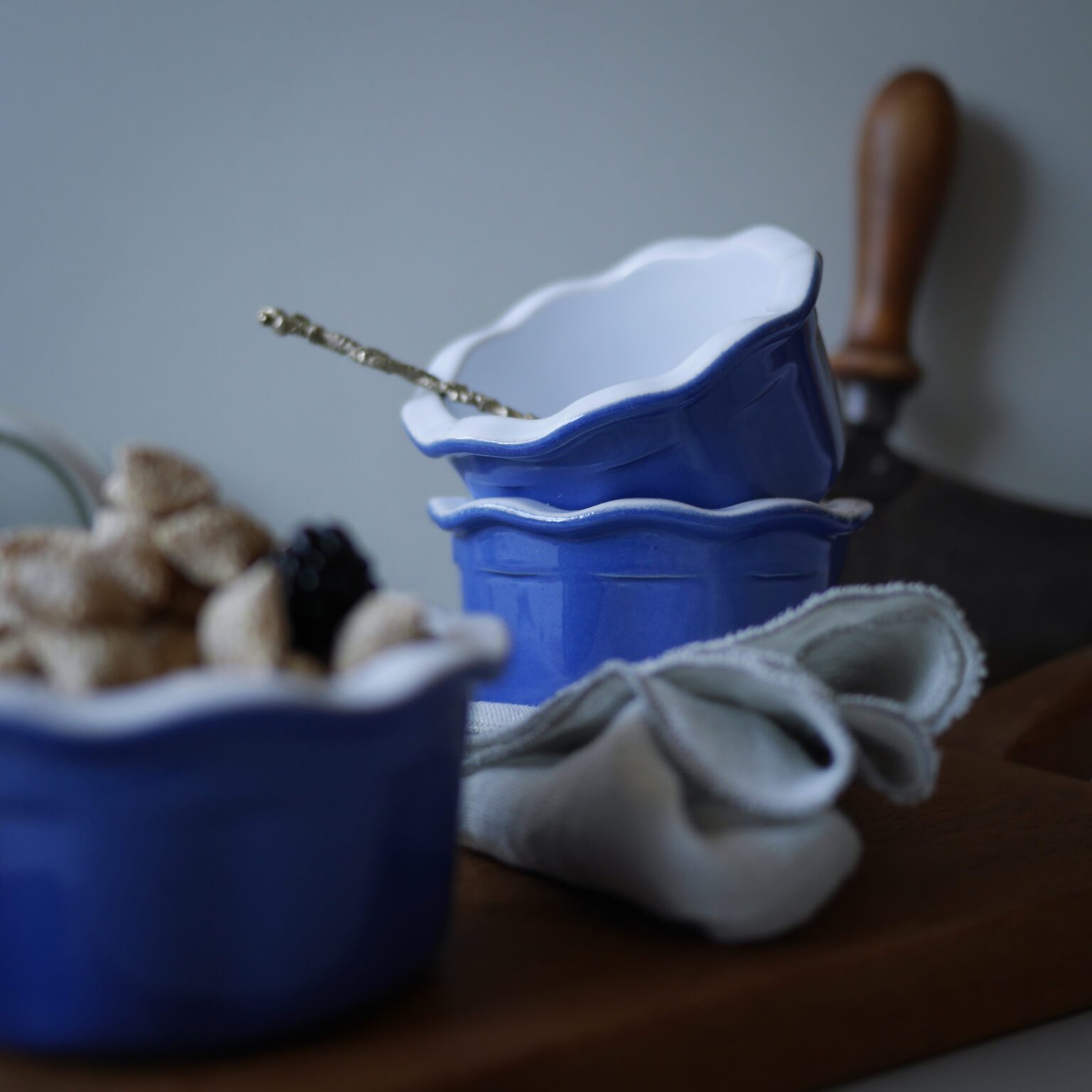 Blå Ramekin Skåle, 4 stk. 1