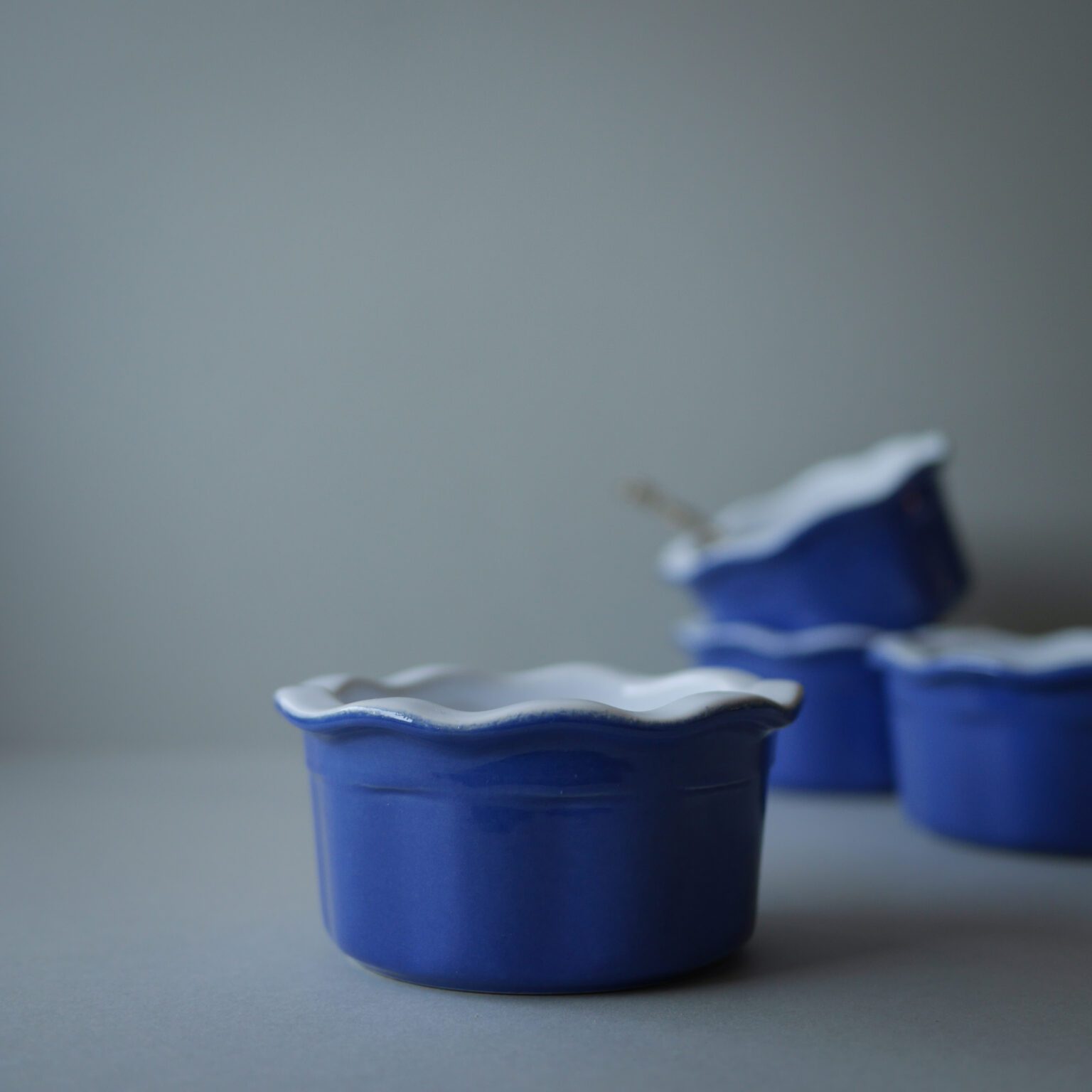Blå Ramekin Skåle, 4 stk. 3