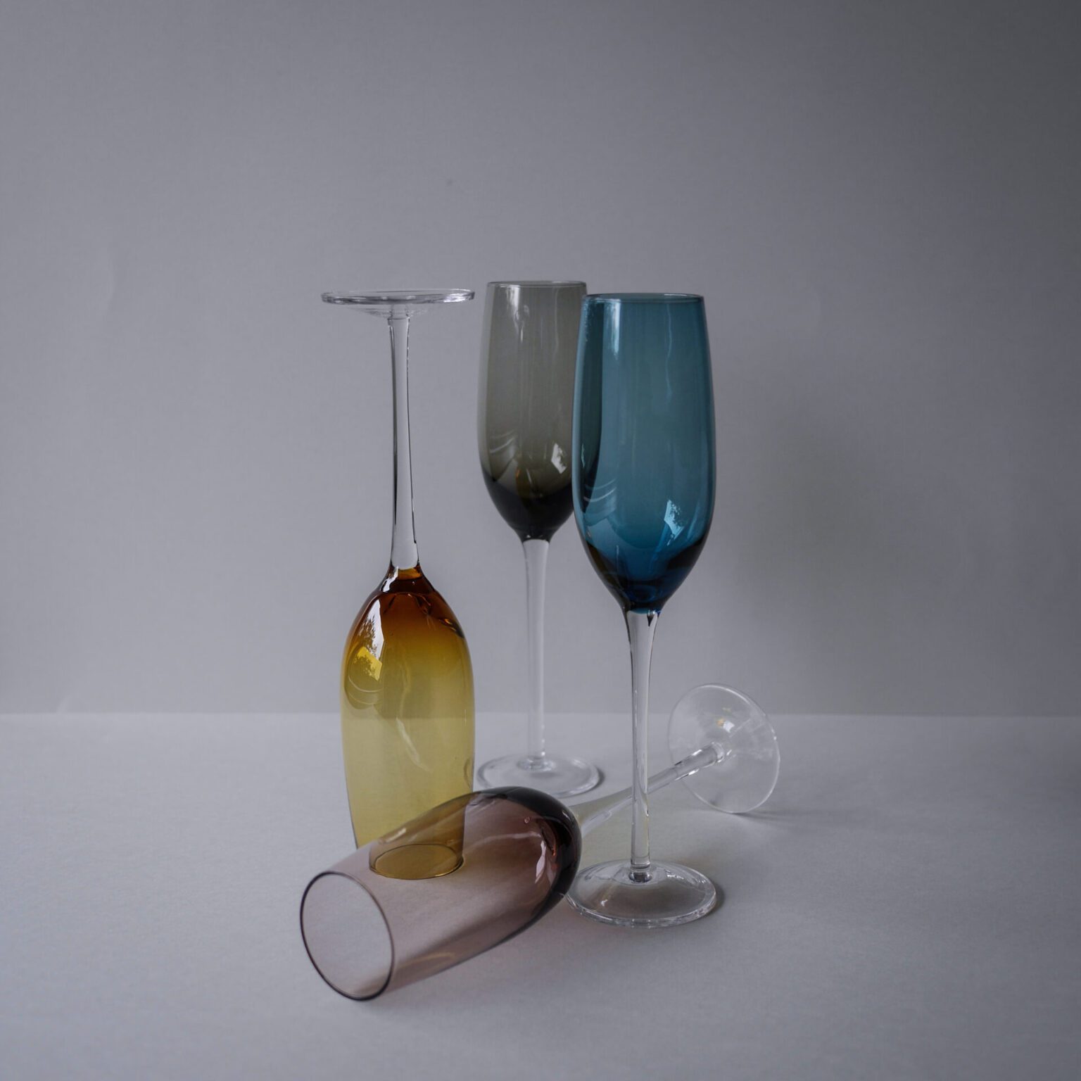 Farvede Champagneglas