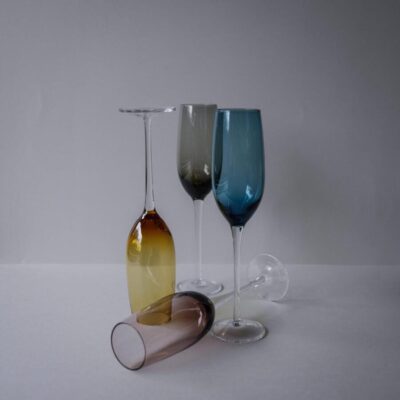Farvede Champagneglas
