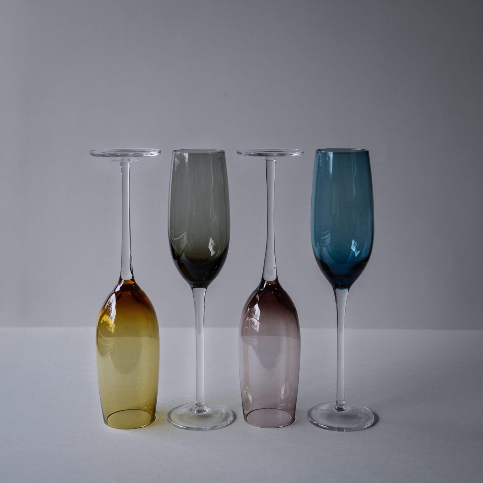 Farvede Champagneglas 2