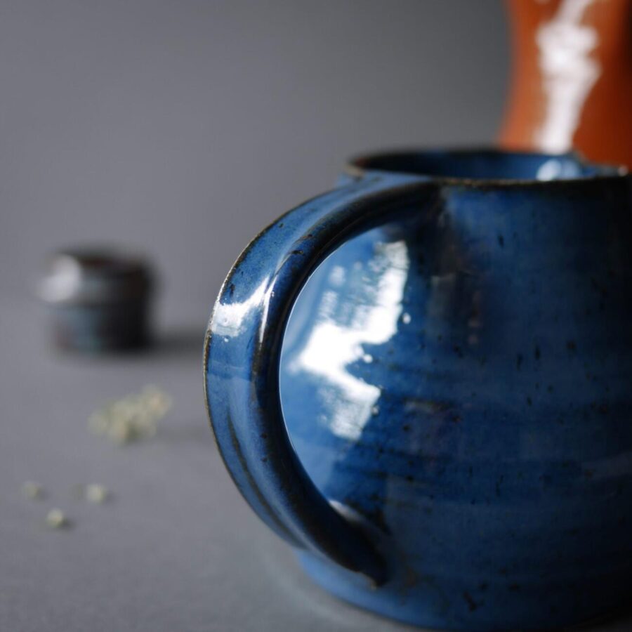 Blå Keramikkande