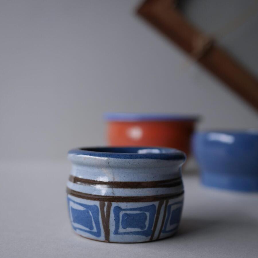 Blå Keramikskåle, 3 stk. 5