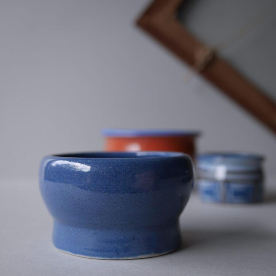 Blå Keramikskåle, 3 stk. 7