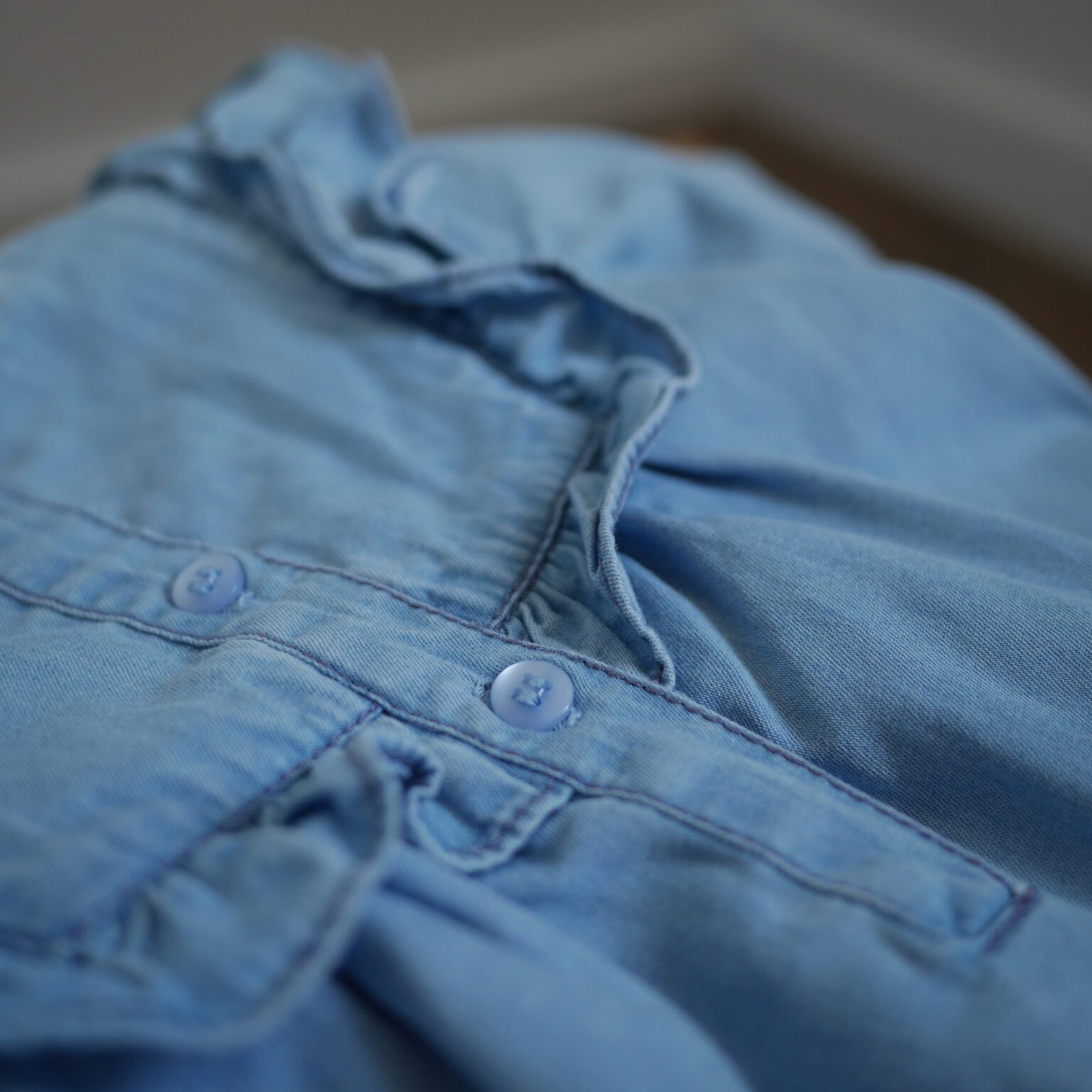 Denimkjole med Flæser 4