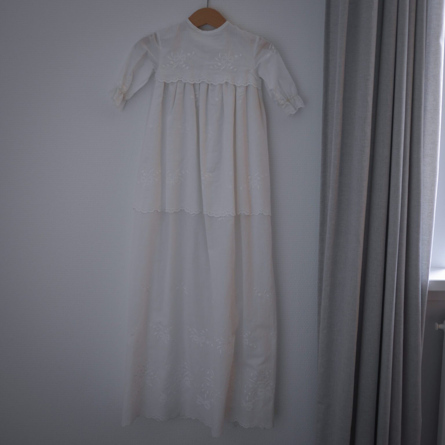 Smuk Hvid Vintage Dåbskjole