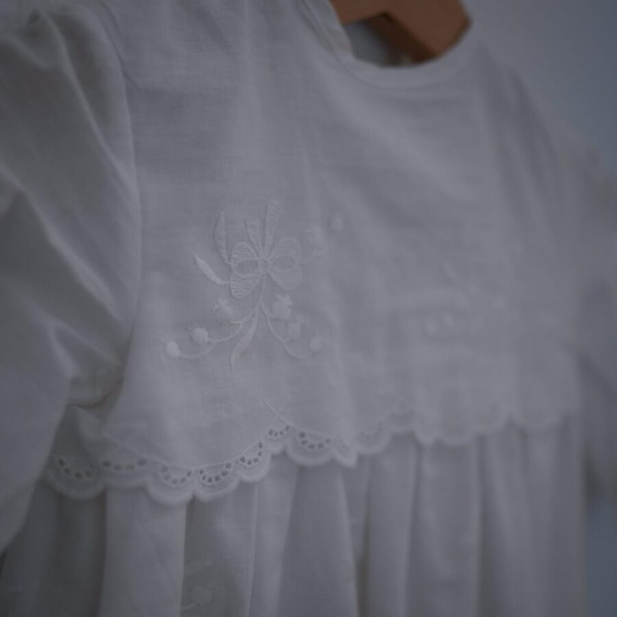 Hvid Vintage Dåbskjole 3