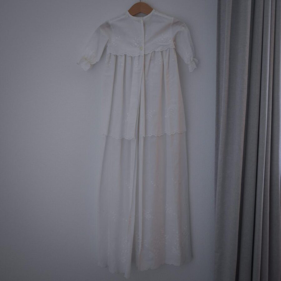 Hvid Vintage Dåbskjole 4