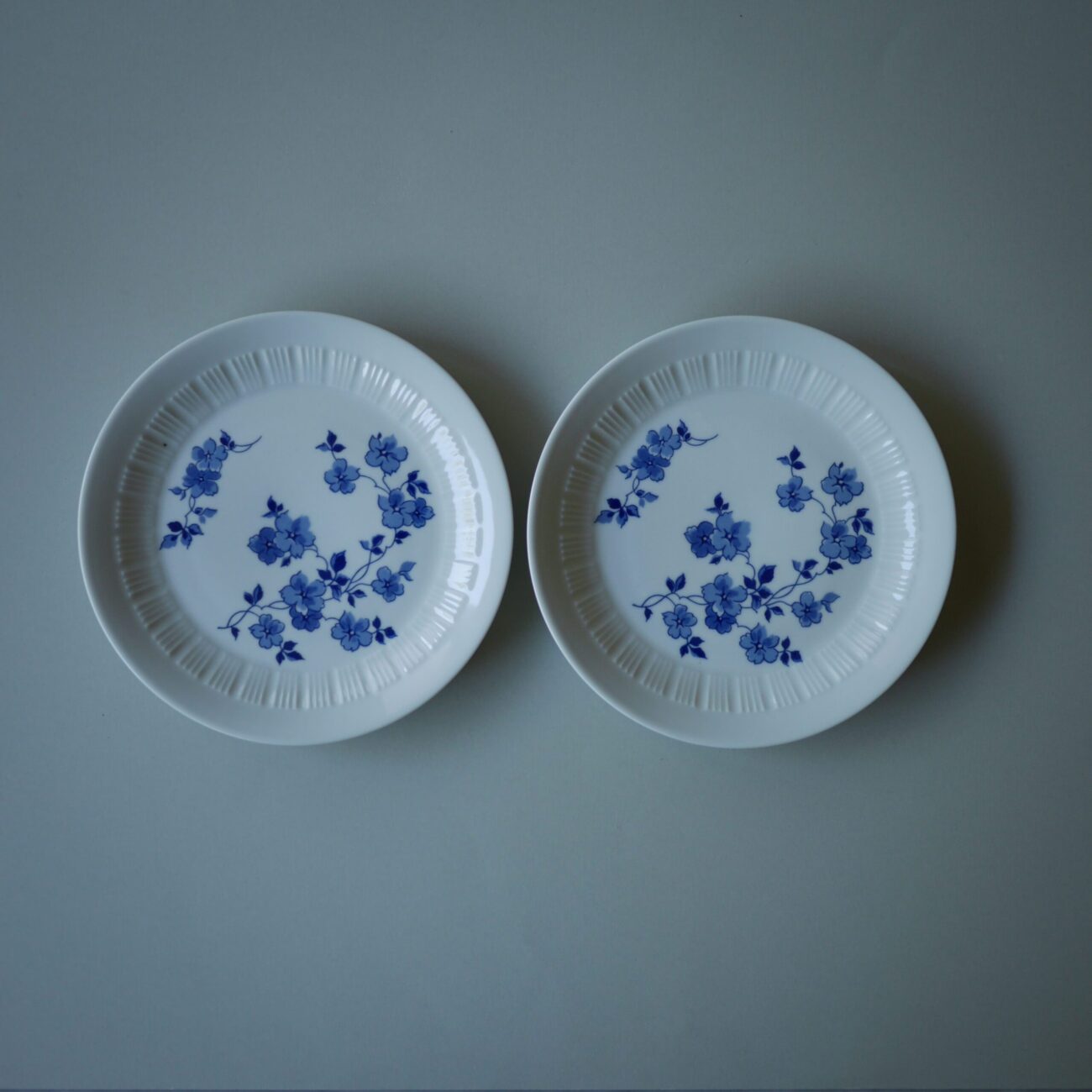 Frokosttallerkner med Blå Blomster, 6 stk. 7