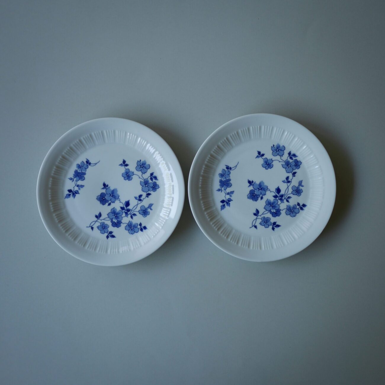 Frokosttallerkner med Blå Blomster, 6 stk. 8