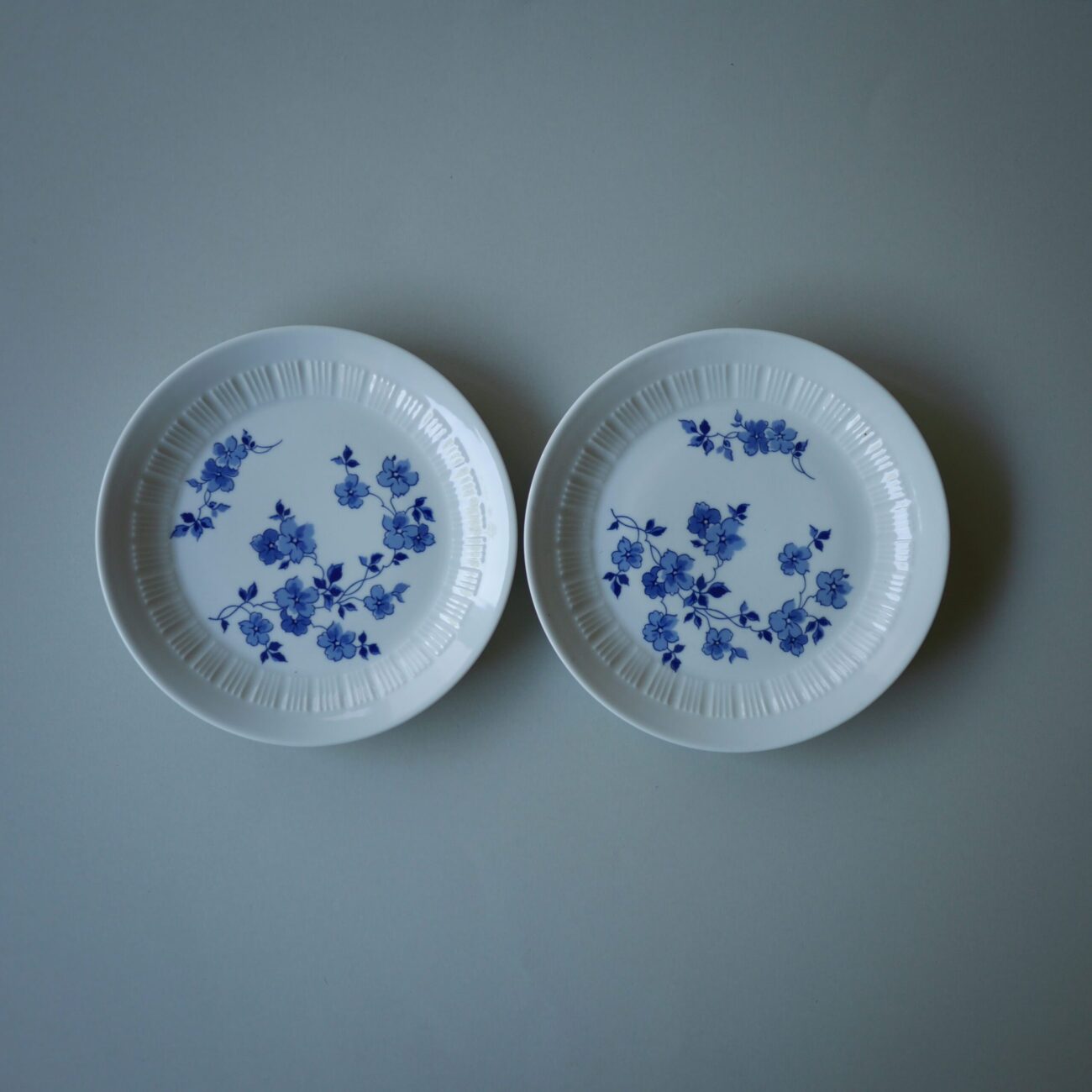 Frokosttallerkner med Blå Blomster, 6 stk. 9