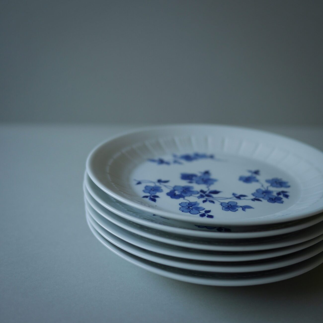 Frokosttallerkner med Blå Blomster, 6 stk. 3