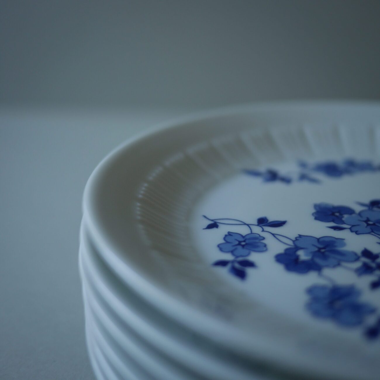 Frokosttallerkner med Blå Blomster, 6 stk. 5