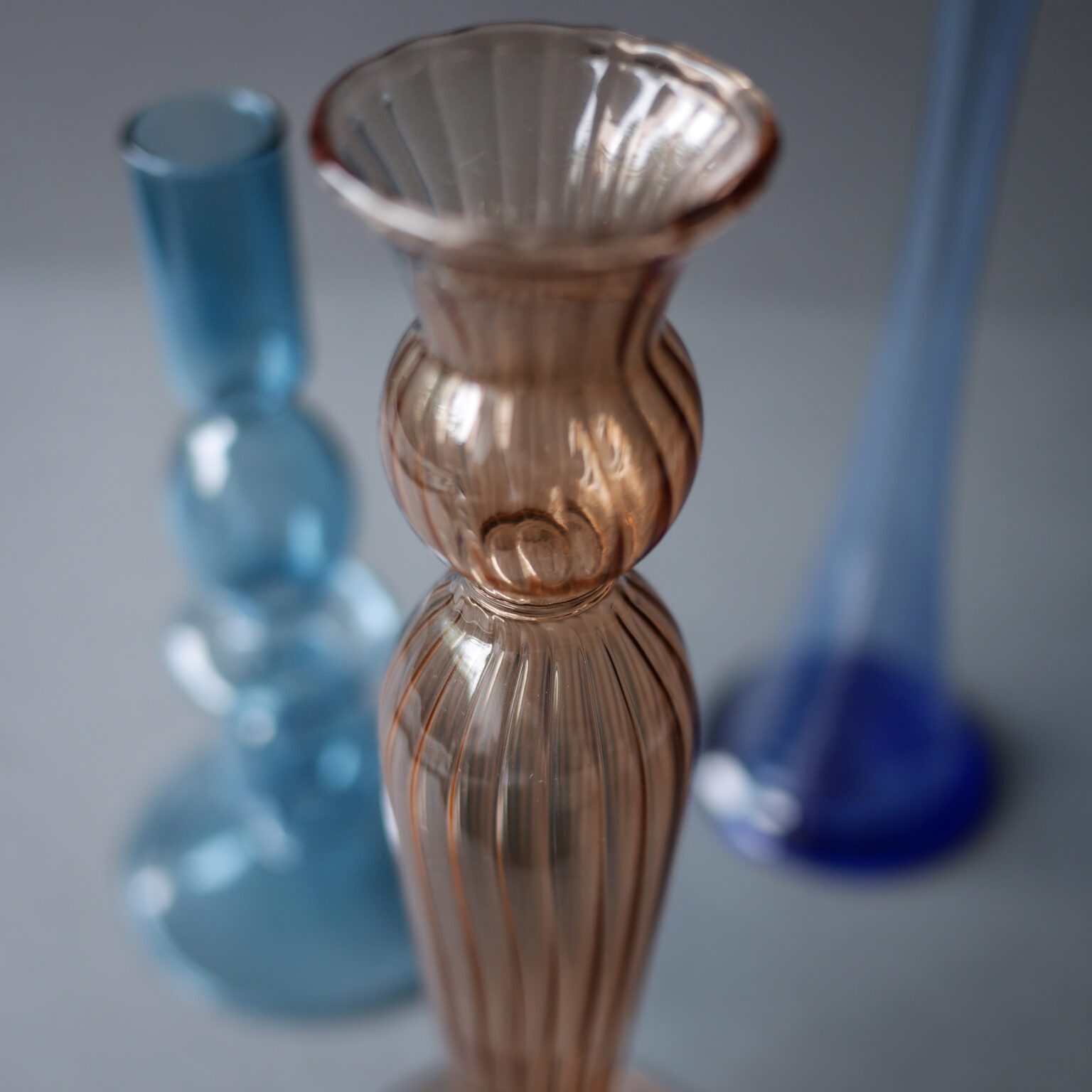 Glas Lysestager, 3 stk. 4