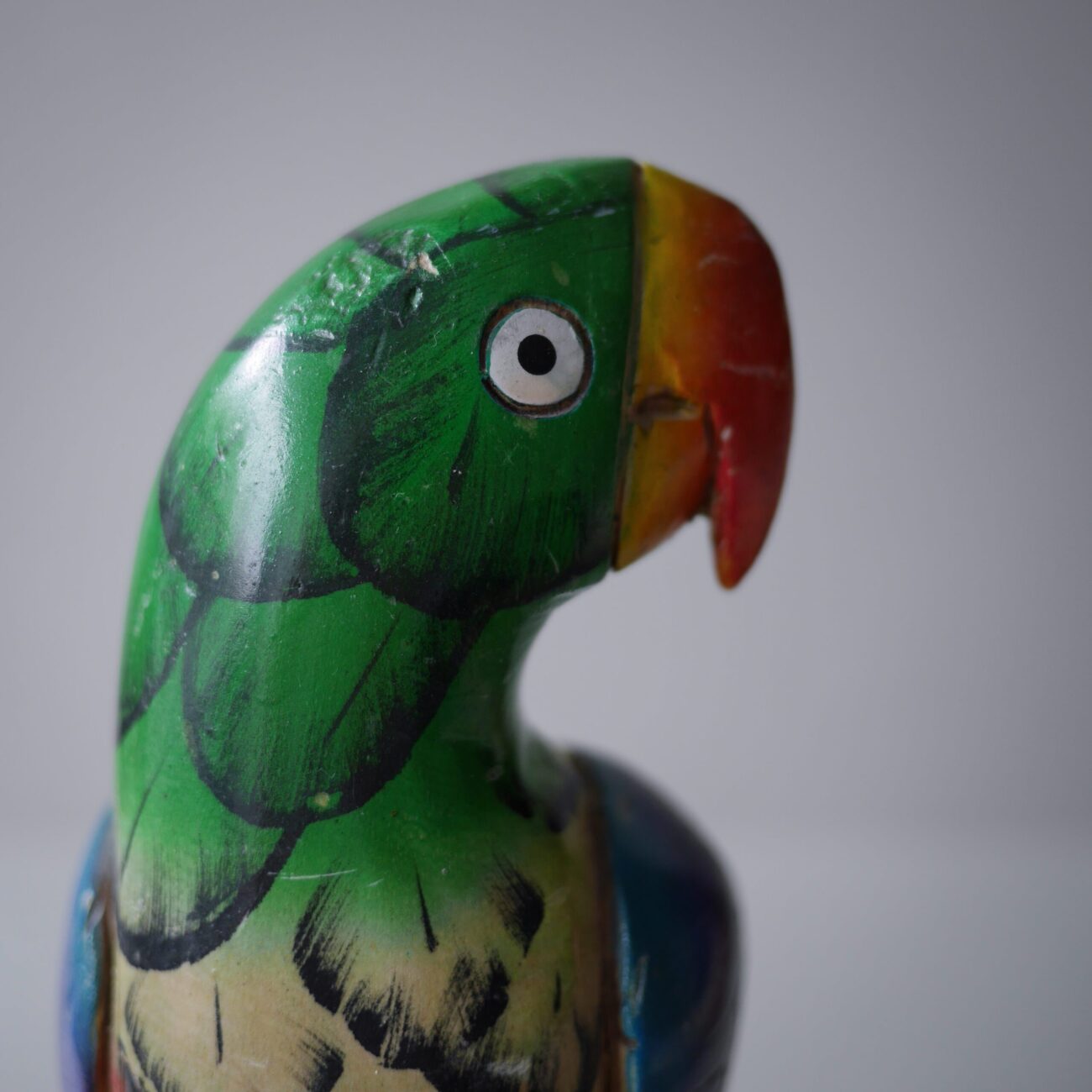 Papegøje Figur i Træ 4