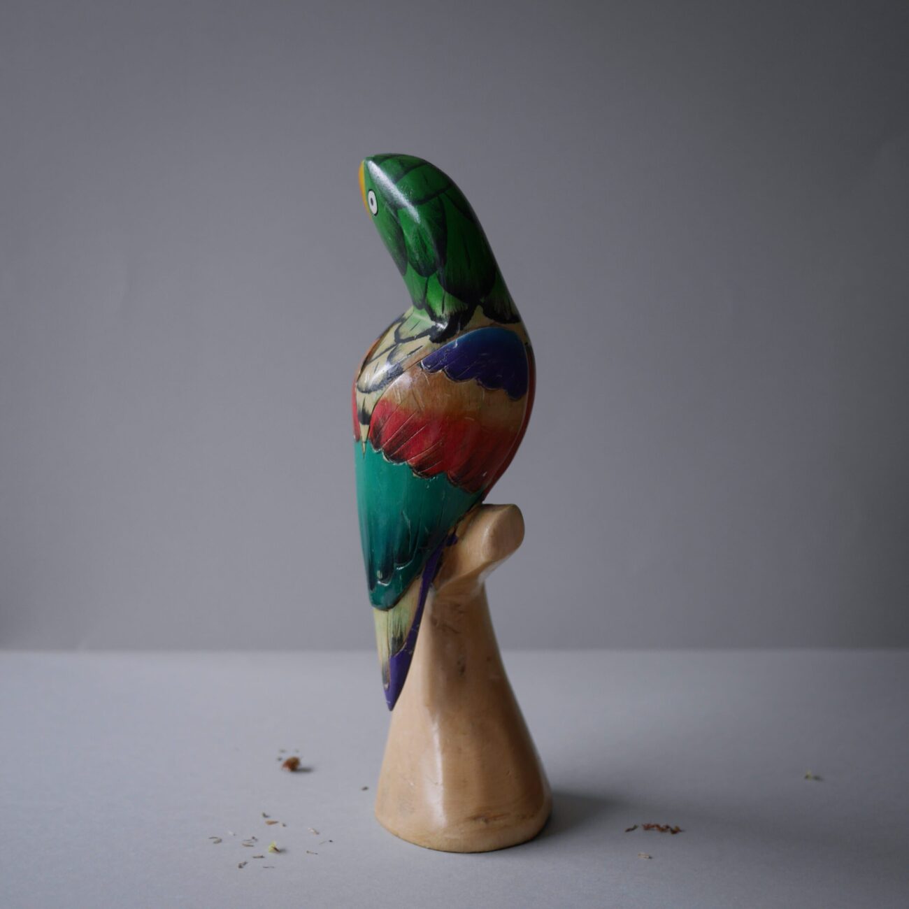 Papegøje Figur i Træ 5