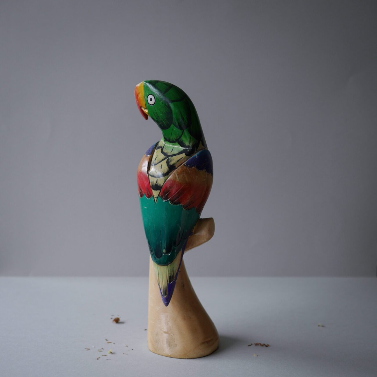 Papegøje Figur i Træ 2