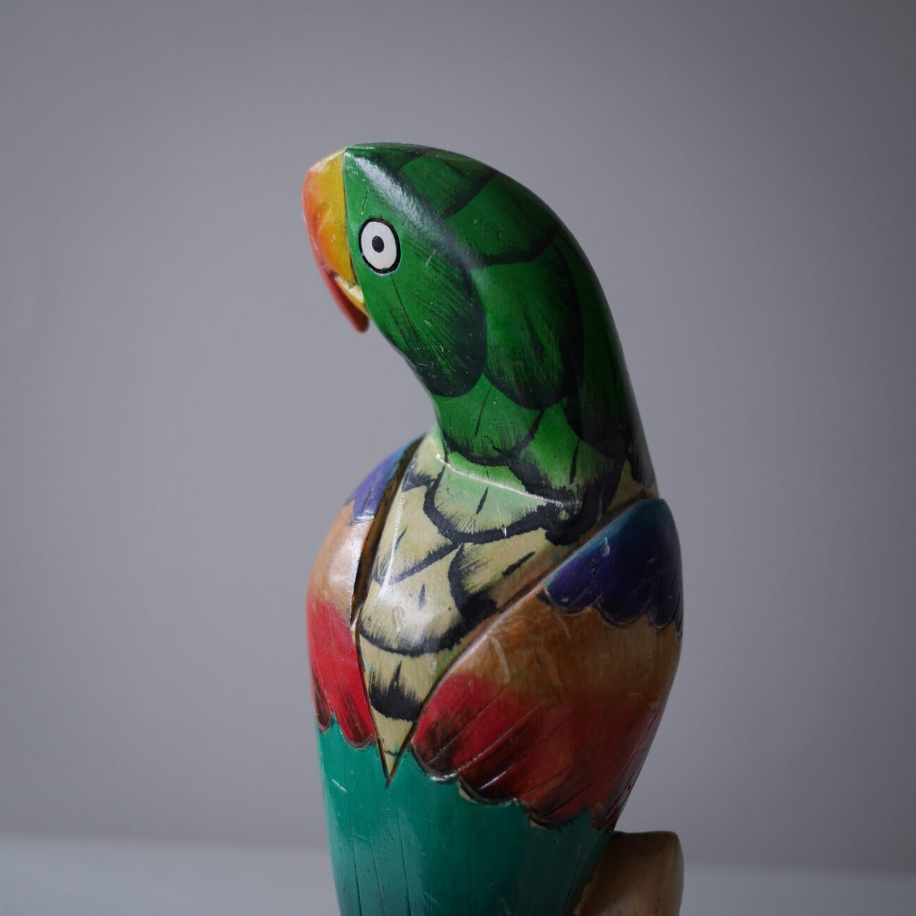 Papegøje Figur i Træ 6