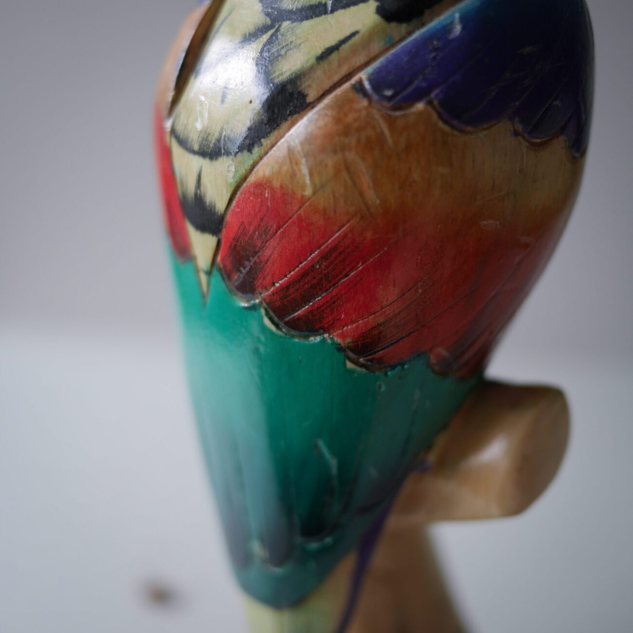 Papegøje Figur i Træ 7