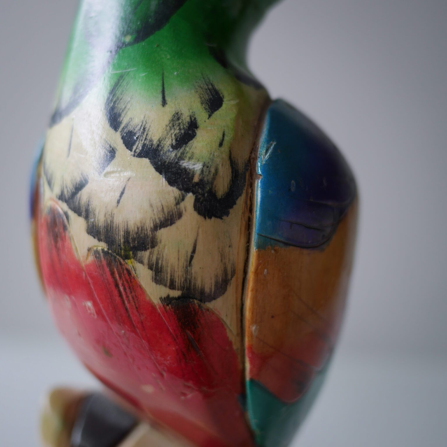 Papegøje Figur i Træ 6