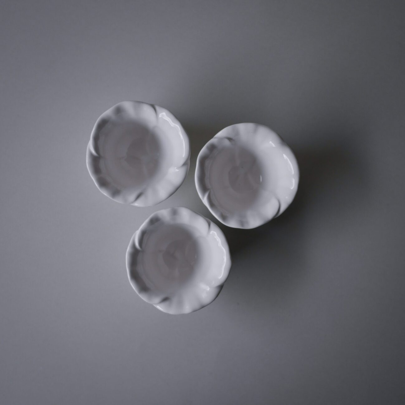 Hvide Mini Blomsterskåle, 3 stk. 10