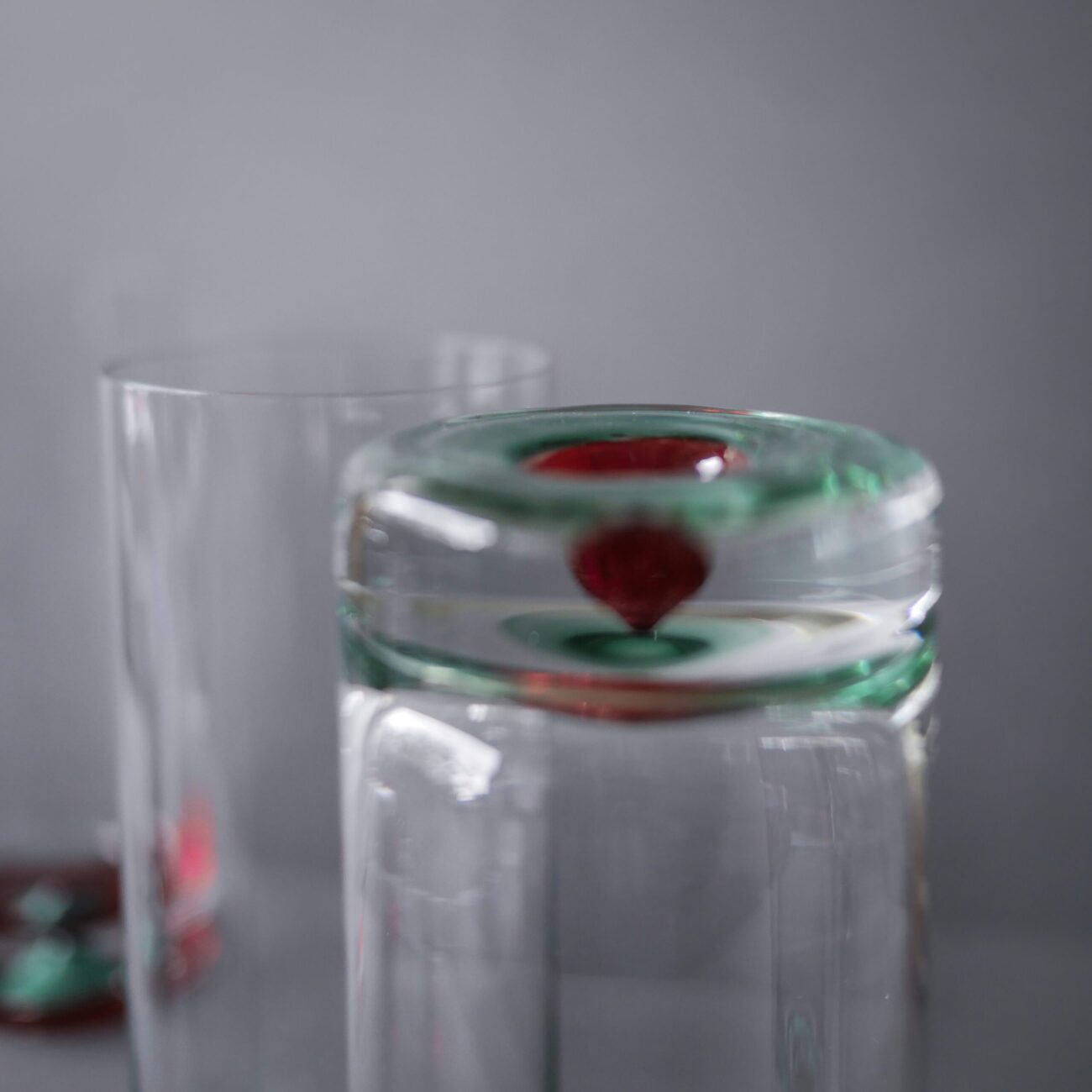 Glas med Farvet Bund, 6 stk. 2