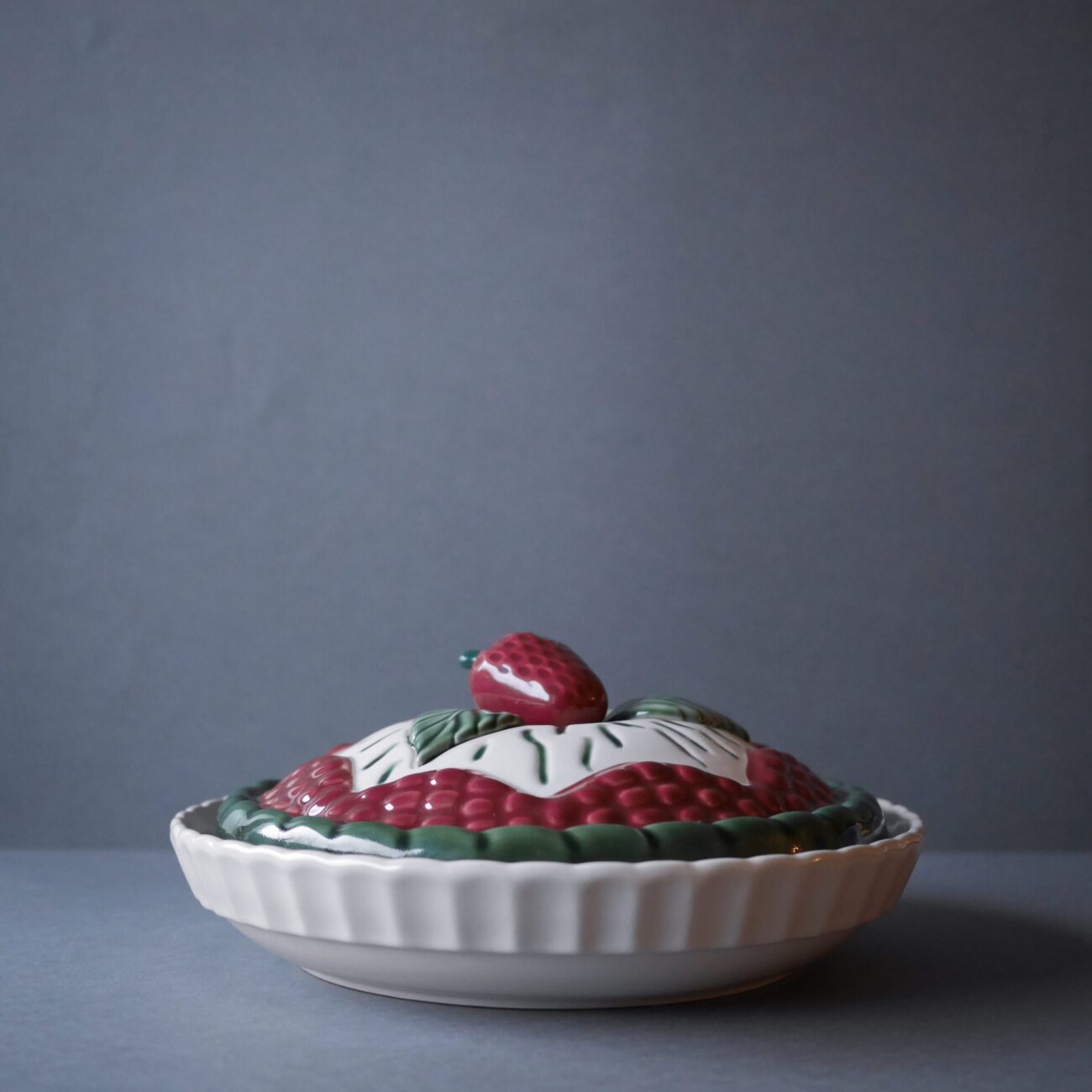 Vintage Tærtefad med Jordbær 4