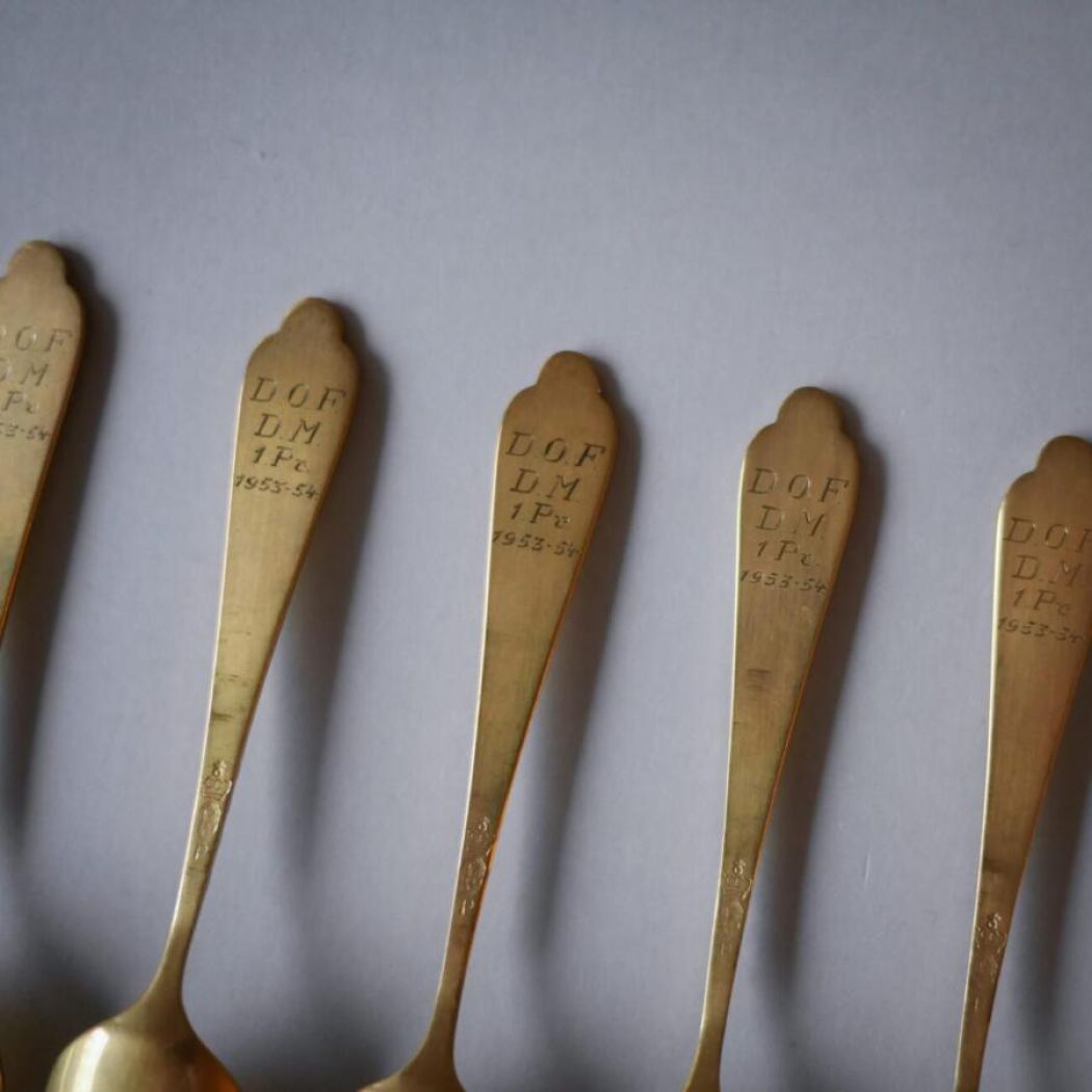 Vintage Messingskeer, 6 stk.