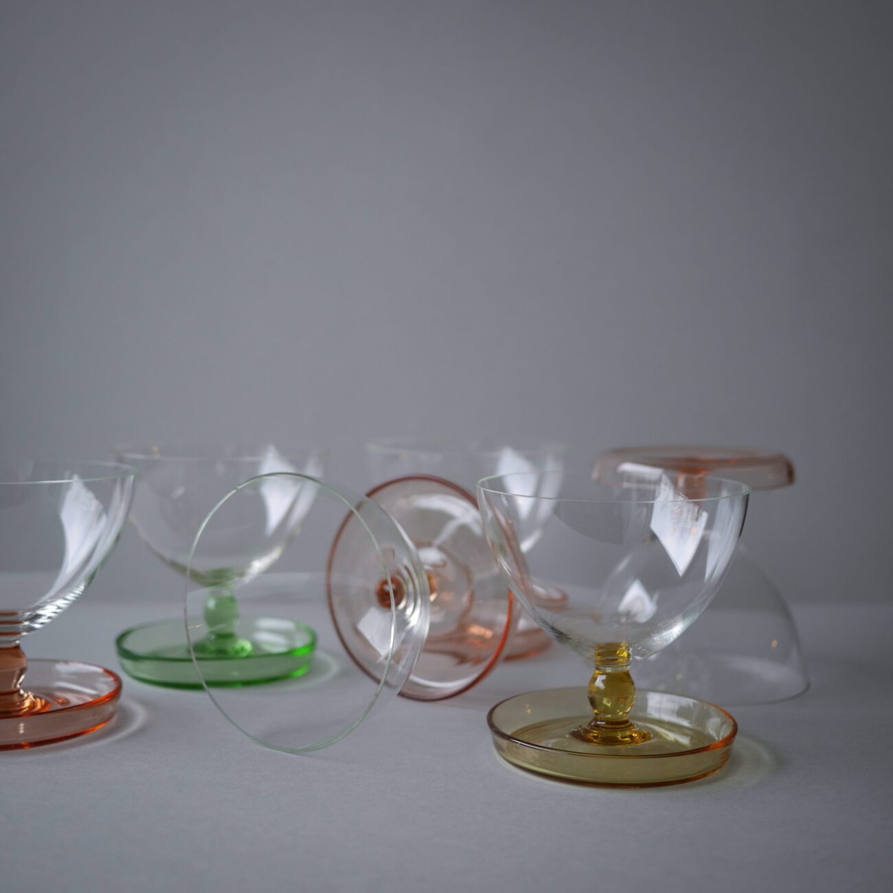 Farverige pastel glas