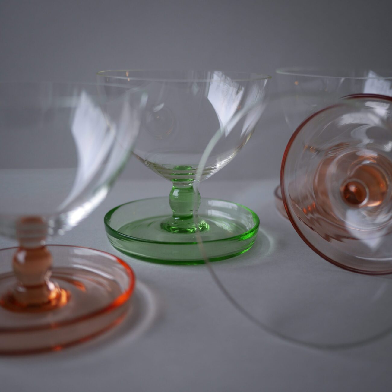 Pastelfarvede Vintage Glas, 6 stk. 3