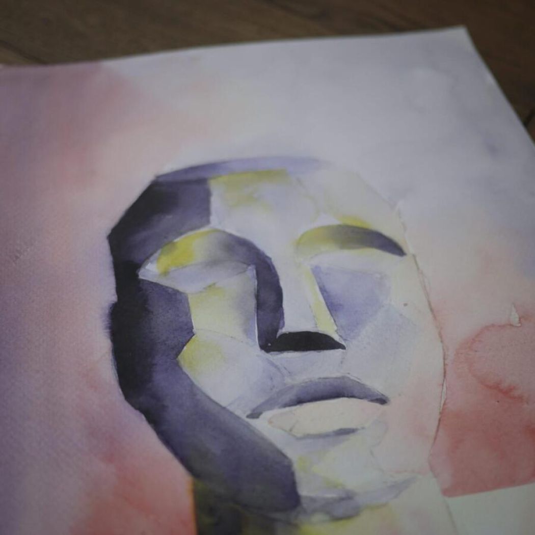 Akvarel Maleri: Pastel Buste 5