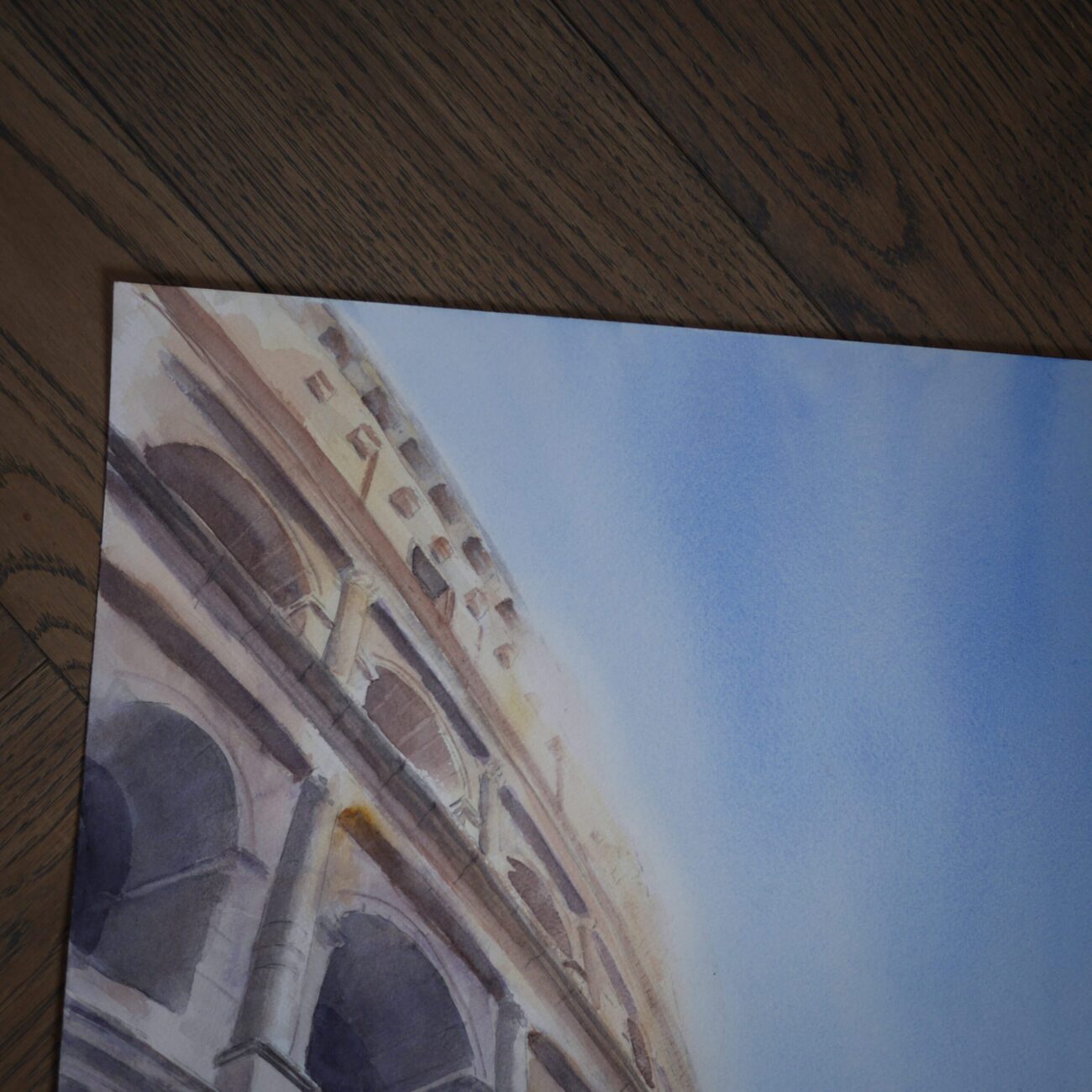 Akvarel Maleri: Colosseum 1