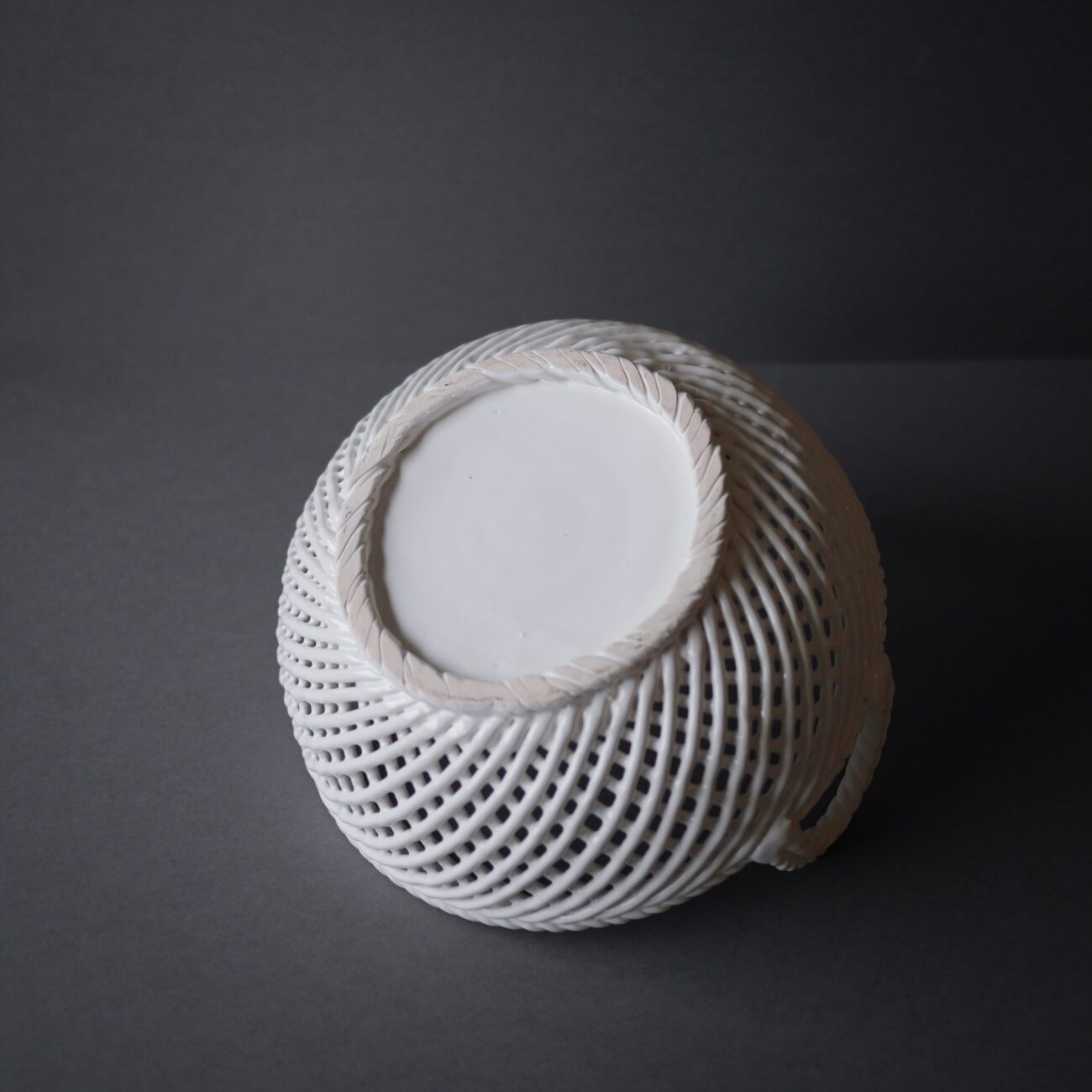 Flettet Hvid Porcelænskurv 5