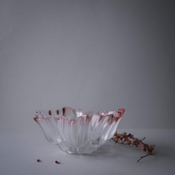 Elegant rosa glasskål
