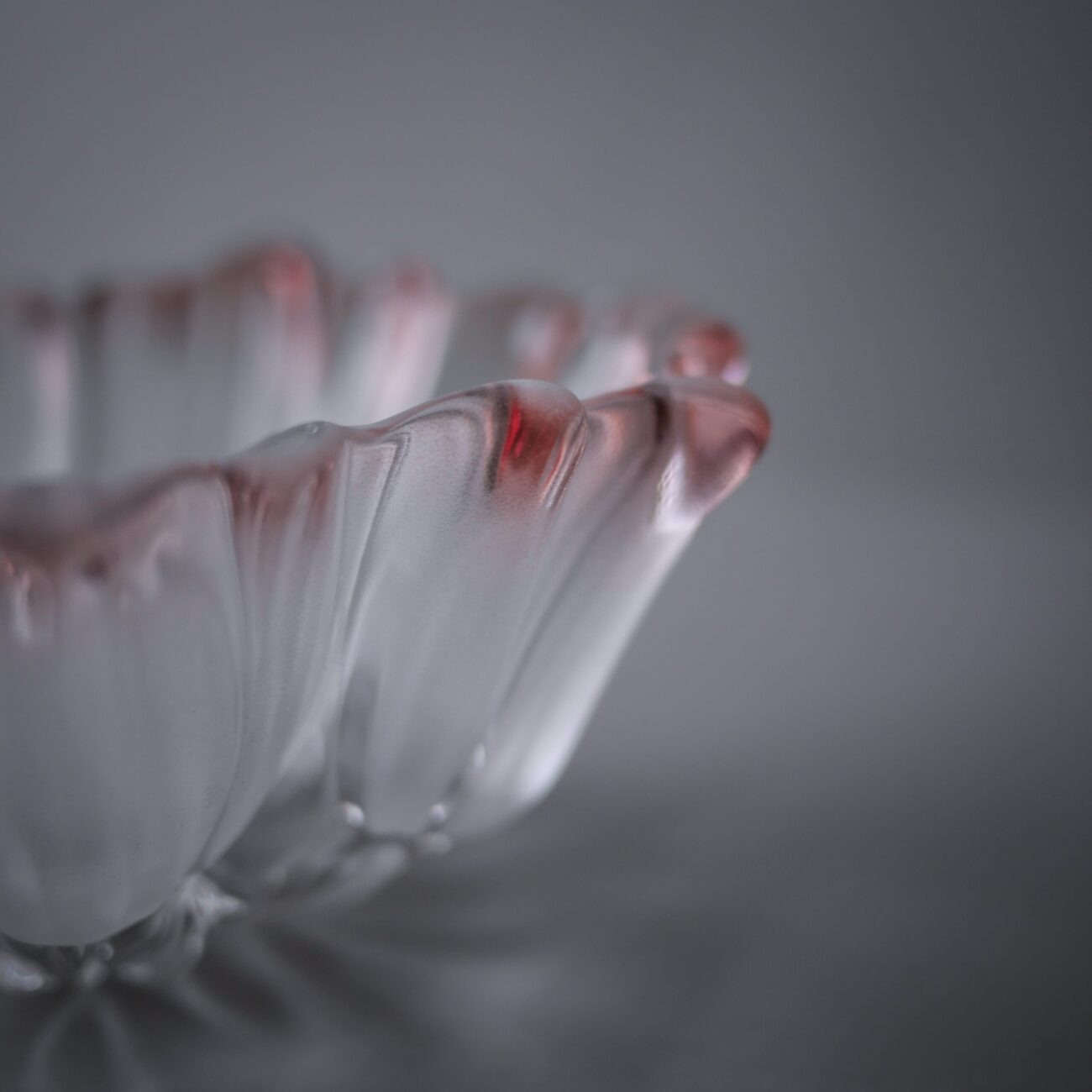 Smuk Rosa Glasskål 5
