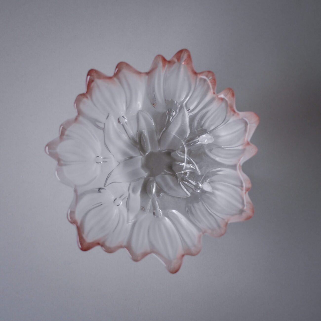 Smuk Rosa Glasskål 7