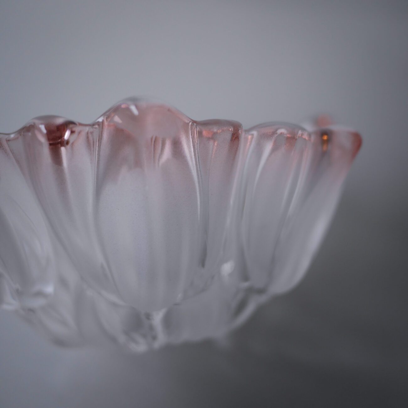 Smuk Rosa Glasskål 6